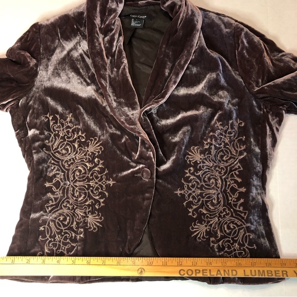 Karen Kane Rayon Silk Embroidered Lined Blazer Ladies Large Rn 59168 - Picture 11 of 12